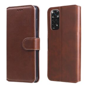 Calf Xiaomi Redmi Note 11 / Note 11S Classic Texture Flip Θήκη Βιβλίο - Brown