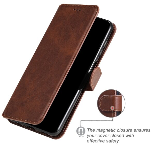 Calf Xiaomi Redmi Note 11 / Note 11S Classic Texture Flip Θήκη Βιβλίο - Brown