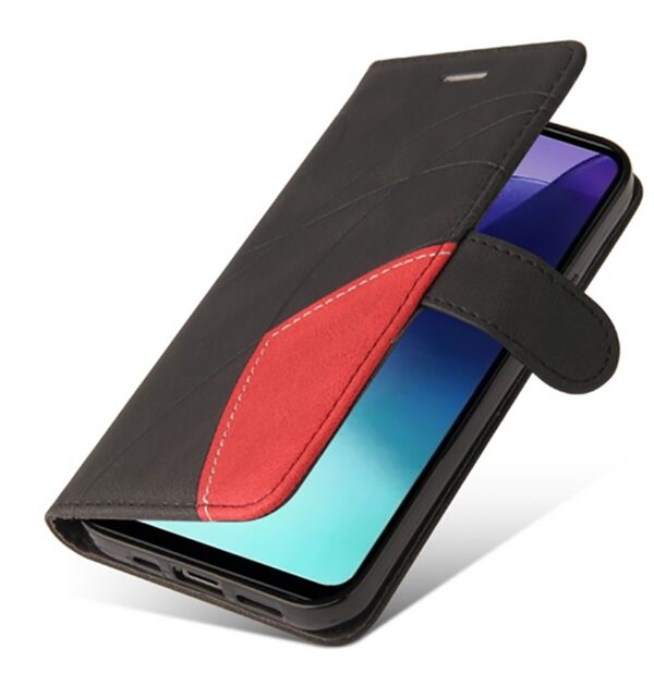 ENKAY Xiaomi Redmi 14C 4G / Poco C75 Dual-color Splicing Flip Θήκη Βιβλίο - Black