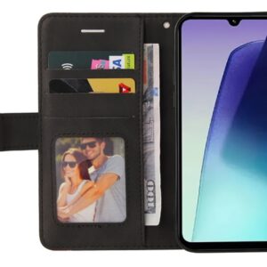 ENKAY Xiaomi Redmi 14C 4G / Poco C75 Dual-color Splicing Flip Θήκη Βιβλίο - Black