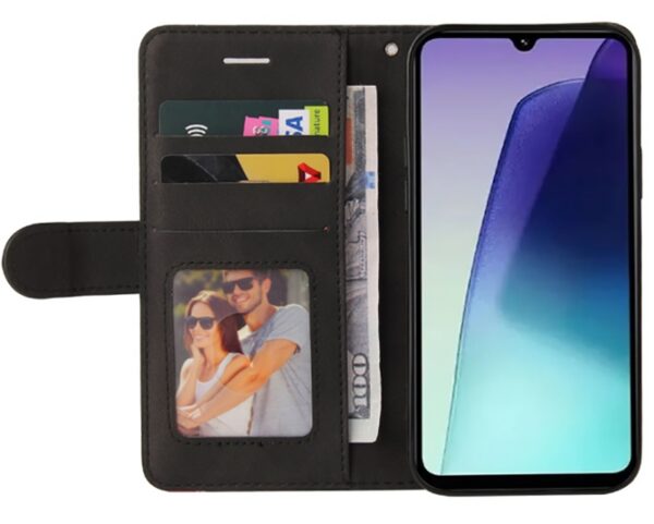 ENKAY Xiaomi Redmi 14C 4G / Poco C75 Dual-color Splicing Flip Θήκη Βιβλίο - Black