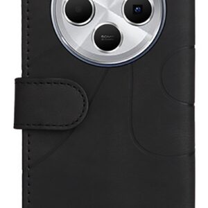 ENKAY Xiaomi Redmi 14C 4G / Poco C75 Dual-color Splicing Flip Θήκη Βιβλίο - Black