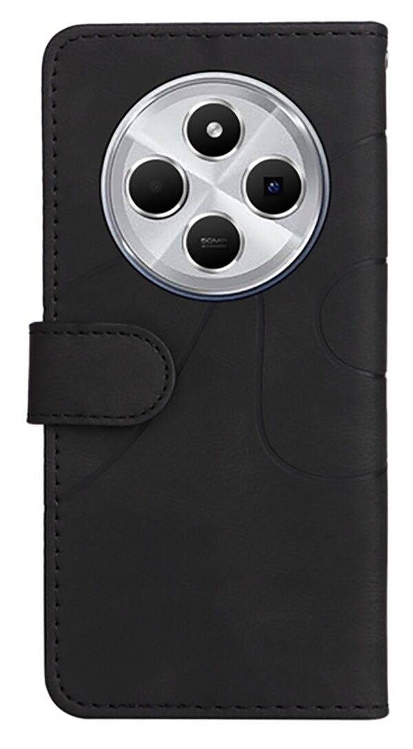 ENKAY Xiaomi Redmi 14C 4G / Poco C75 Dual-color Splicing Flip Θήκη Βιβλίο - Black