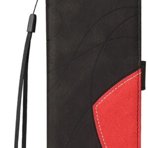 ENKAY Xiaomi Redmi 14C 4G / Poco C75 Dual-color Splicing Flip Θήκη Βιβλίο - Black