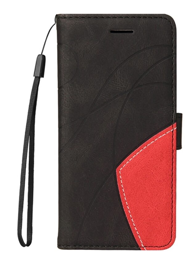 ENKAY Xiaomi Redmi 14C 4G / Poco C75 Dual-color Splicing Flip Θήκη Βιβλίο - Black