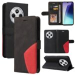 ENKAY Xiaomi Redmi 14C 4G / Poco C75 Dual-color Splicing Flip Θήκη Βιβλίο - Black