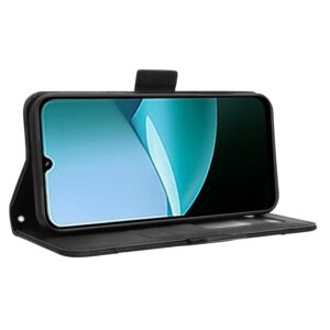 Tel1 Xiaomi Redmi 15C 4G / 5G / Poco C85 Skin Feel Calf Texture Card Slots Θήκη Βιβλίο - Black