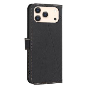 Binfen Color iPhone 17 Pro Max Geometric Pattern RFID Θήκη Βιβλίο - Black
