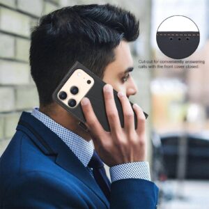 Binfen Color iPhone 17 Pro Max Geometric Pattern RFID Θήκη Βιβλίο - Black