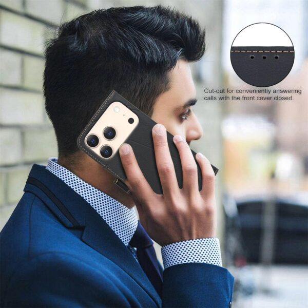 Binfen Color iPhone 17 Pro Max Geometric Pattern RFID Θήκη Βιβλίο - Black