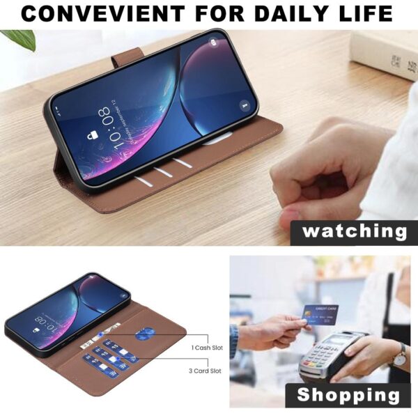 Binfen Color iPhone 17 Pro Max Geometric Pattern RFID Θήκη Βιβλίο - Brown