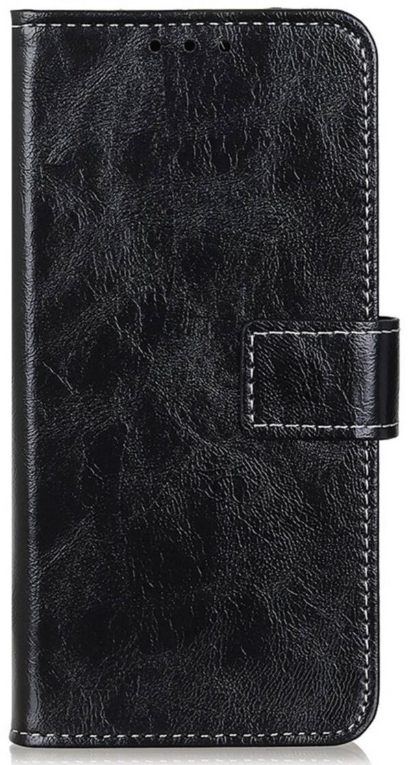 Tel1 Honor 9X Lite Retro Crazy Horse Θήκη Βιβλίο - Black