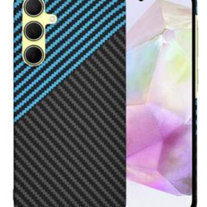 Techsuit Samsung Galaxy A35 5G Carbonite Fibershell Θήκη Σκληρή - Blue Pulse