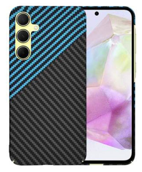 Techsuit Samsung Galaxy A35 5G Carbonite Fibershell Θήκη Σκληρή - Blue Pulse
