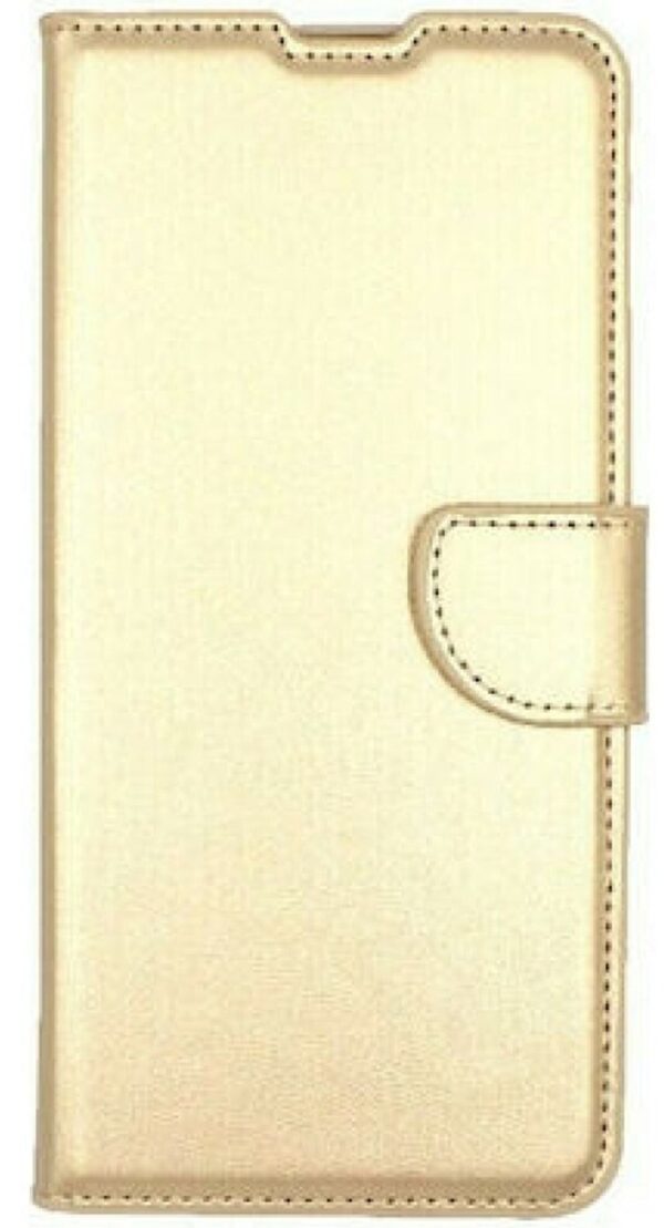 Tel1 Samsung Galaxy A20e Magnetic Closure Soft Interior Θήκη Βιβλίο - Gold