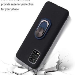 Forcell Xiaomi Mi 10 Lite Shield Ring Θήκη Σιλικόνης - Black Blue