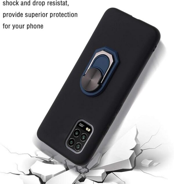 Forcell Xiaomi Mi 10 Lite Shield Ring Θήκη Σιλικόνης - Black Blue
