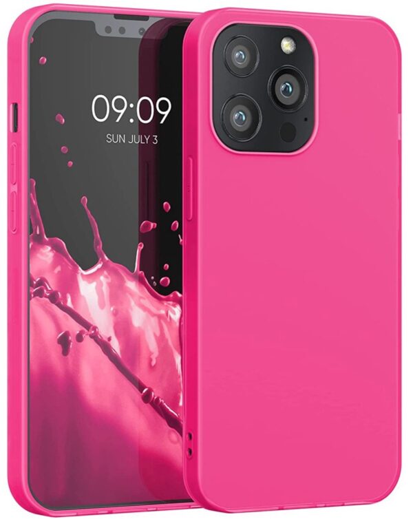 Vennus iPhone 12 Pro Real Smooth Silicone Θήκη Σιλικόνης - Fuchsia