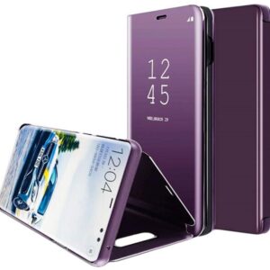 Tel1 iPhone 11 Pro Clear View Stand Θήκη Βιβλίο - Purple