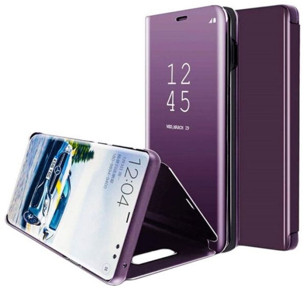 Tel1 iPhone 11 Pro Clear View Stand Θήκη Βιβλίο - Purple