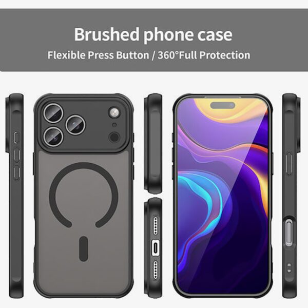 Techsuit iPhone 17 Pro Max MagSafe HaloFrost II Θήκη Σκληρή Φιμέ - Black