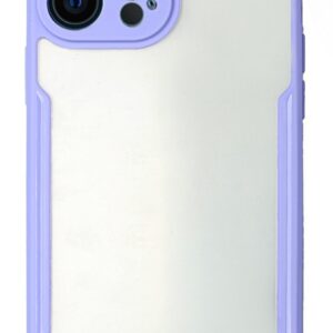Forcell iPhone 13 Pro Θήκη Σκληρή Με Πλαίσιο Σιλικόνης Διάφανη - Purple