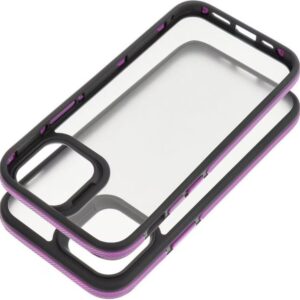 Forcell iPhone 13 Θήκη με Πλαίσιο Σιλικόνης Φιμέ - Purple