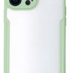 Forcell iPhone 13 Pro Θήκη Σκληρή Με Πλαίσιο Σιλικόνης Διάφανη - Light Green