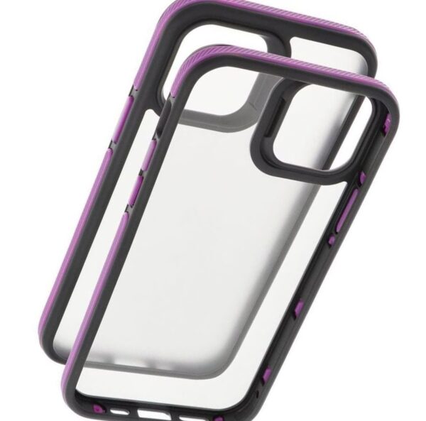 Forcell iPhone 13 Θήκη με Πλαίσιο Σιλικόνης Φιμέ - Purple