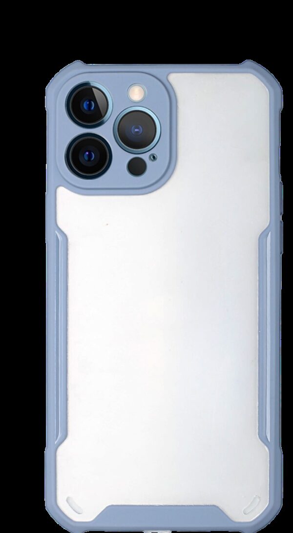 Forcell iPhone 13 Pro Θήκη Με Πλαίσιο Σιλικόνης Διάφανη - Grey