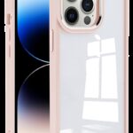 Forcell iPhone 14 Pro Charming Pupil Shockproof Θήκη με Πλαίσιο Σιλικόνης Διάφανη - Pink