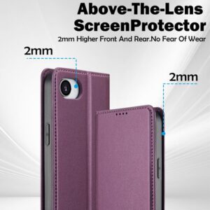 LC.IMEEKE iPhone 16e L1 Series Frosted Fine Texture Θήκη Βιβλίο - Purple