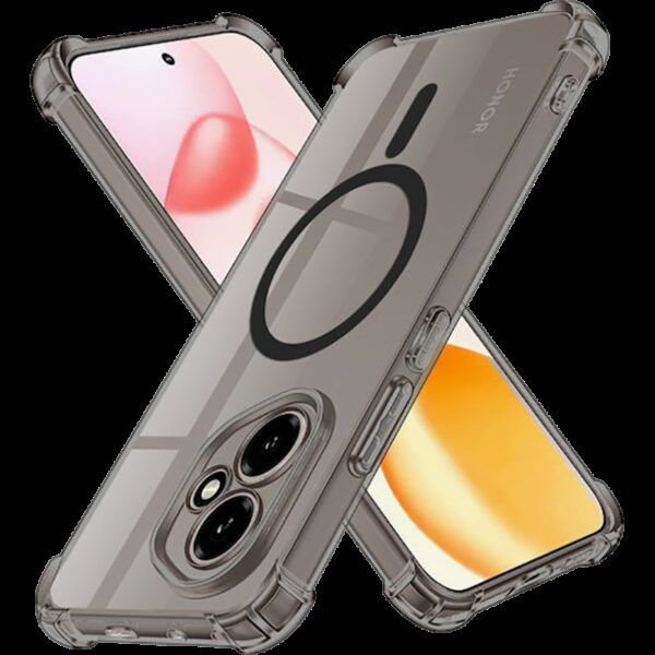 Techsuit iPhone 17 Air MagSafe Shockproof Clear Θήκη Σιλικόνης Φιμέ - Black