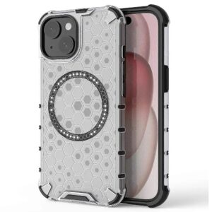 Techsuit iPhone 15 HoneyComb Shield Θήκη Σκληρή με Magsafe - White
