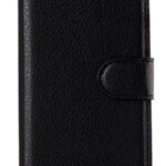 Tel1 iPhone 6 Plus / 6s Plus Litchi Texture Θήκη Βιβλίο - Black