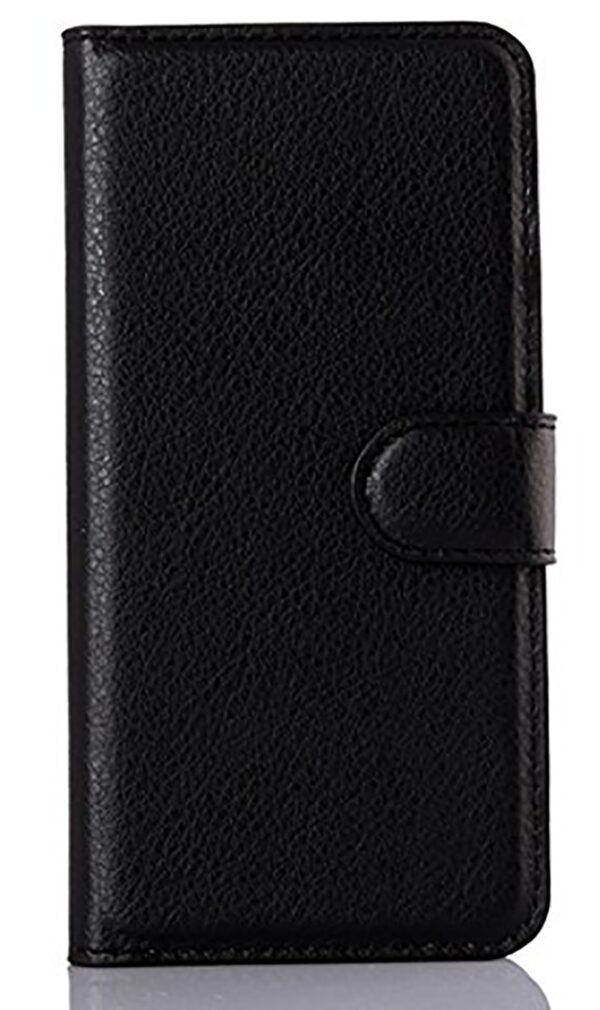 Tel1 iPhone 6 Plus / 6s Plus Litchi Texture Θήκη Βιβλίο - Black