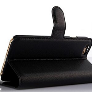 Tel1 iPhone 6 Plus / 6s Plus Litchi Texture Θήκη Βιβλίο - Black