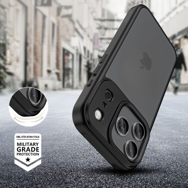 Tech Protect iPhone 17 Pro Magsafe Matt Θήκη Με Πλαίσιο Σιλικόνης Φιμέ - Black