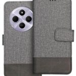 Tel1 Xiaomi Redmi 14C / Poco C75 Gomma Θήκη Βιβλίο - Grey