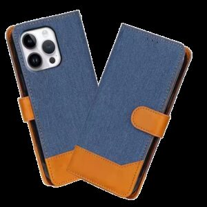 Tel1 Xiaomi Redmi Note 14 5G Gomma Θήκη Βιβλίο - Blue Brown