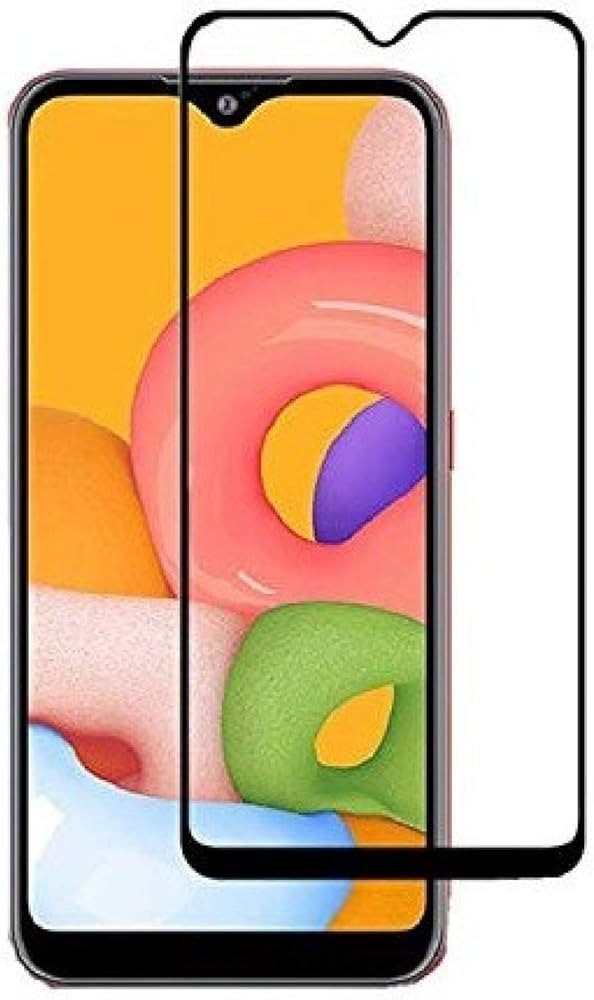 Samsung Galaxy A12 / M12 Προστασία Οθόνης με Μαύρο Περίγραμμα 5D Full Glue Tempered Glass