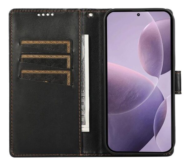 Τel1 Xiaomi Redmi A5 4G / Poco C71 Embossed Line Θήκη Βιβλίο - BlackEmbossed Line Θήκη Βιβλίο - Black