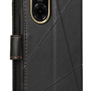 Τel1 Xiaomi Redmi A5 4G / Poco C71 Embossed Line Θήκη Βιβλίο - BlackEmbossed Line Θήκη Βιβλίο - Black