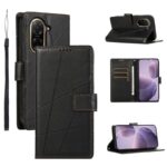 Τel1 Xiaomi Redmi A5 4G / Poco C71 Embossed Line Θήκη Βιβλίο - BlackEmbossed Line Θήκη Βιβλίο - Black