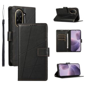 Τel1 Xiaomi Redmi A5 4G / Poco C71 Embossed Line Θήκη Βιβλίο - BlackEmbossed Line Θήκη Βιβλίο - Black