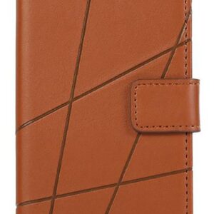 Τel1 Xiaomi Redmi A5 4G / Poco C71 Embossed Line Θήκη Βιβλίο - Brown