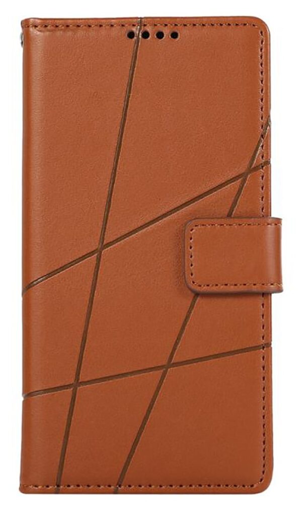 Τel1 Xiaomi Redmi A5 4G / Poco C71 Embossed Line Θήκη Βιβλίο - Brown