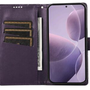 Τel1 Xiaomi Redmi A5 4G / Poco C71 Embossed Line Θήκη Βιβλίο - Purple