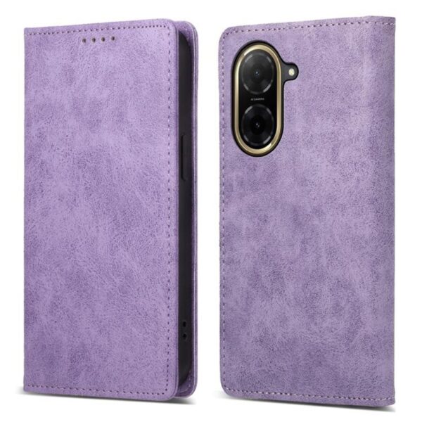 Τel1 Xiaomi Redmi A5 4G / Poco C71 Business Solid Color Magnetic RFID Θήκη Βιβλίο - Purple