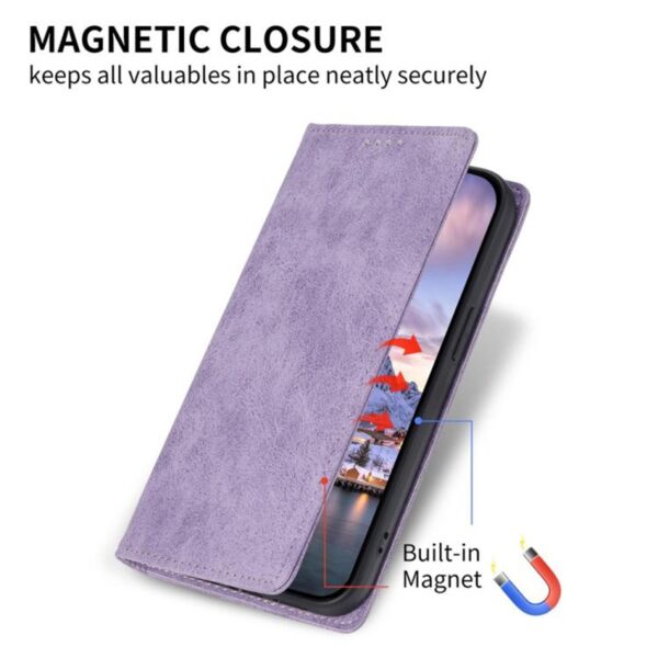Τel1 Xiaomi Redmi A5 4G / Poco C71 Business Solid Color Magnetic RFID Θήκη Βιβλίο - Purple